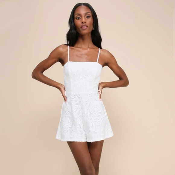 Lulu's White Lace Jumpsuit - Picture 3 of 5